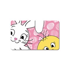 Easter Bunny And Chick  Magnet (name Card) by Valentinaart