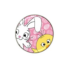 Easter Bunny And Chick  Hat Clip Ball Marker (4 Pack) by Valentinaart