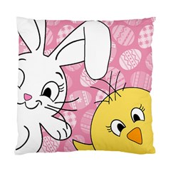 Easter Bunny And Chick  Standard Cushion Case (one Side) by Valentinaart