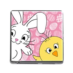 Easter Bunny And Chick  Memory Card Reader (square) by Valentinaart