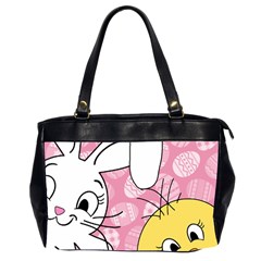 Easter Bunny And Chick  Office Handbags (2 Sides)  by Valentinaart