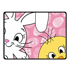 Easter Bunny And Chick  Fleece Blanket (small) by Valentinaart