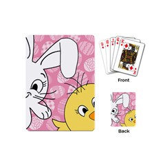 Easter Bunny And Chick  Playing Cards (mini)  by Valentinaart