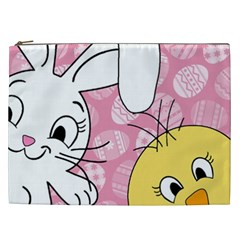 Easter Bunny And Chick  Cosmetic Bag (xxl)  by Valentinaart