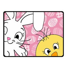 Easter Bunny And Chick  Double Sided Fleece Blanket (small)  by Valentinaart