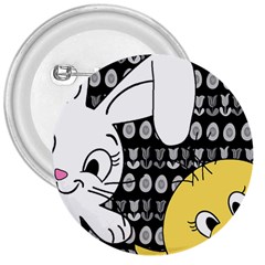 Easter Bunny And Chick  3  Buttons by Valentinaart