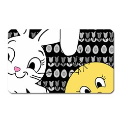 Easter Bunny And Chick  Magnet (rectangular) by Valentinaart