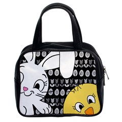 Easter Bunny And Chick  Classic Handbags (2 Sides) by Valentinaart