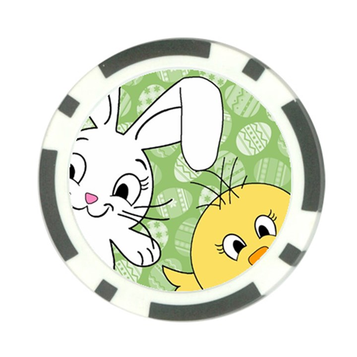 Easter bunny and chick  Poker Chip Card Guard (10 pack)