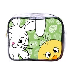 Easter Bunny And Chick  Mini Toiletries Bags by Valentinaart