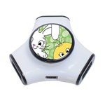 Easter bunny and chick  3-Port USB Hub Front