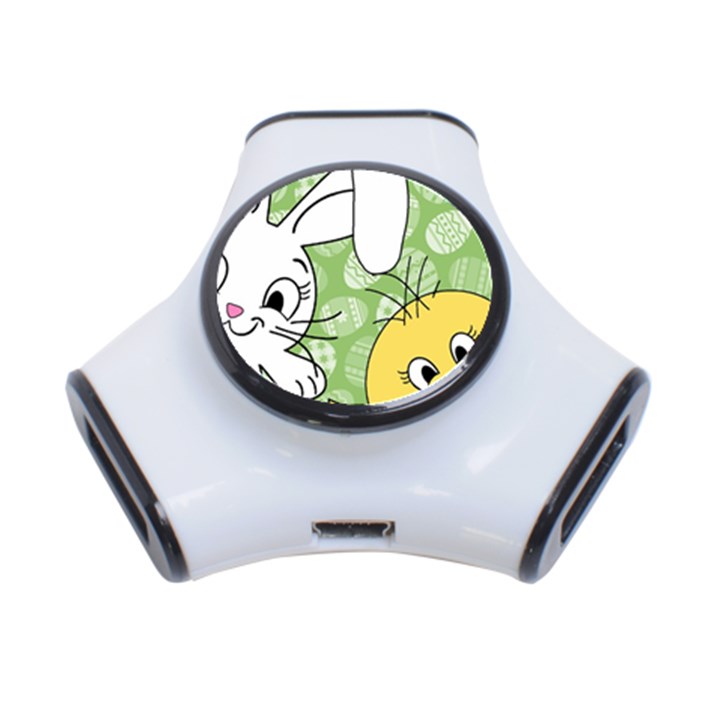 Easter bunny and chick  3-Port USB Hub