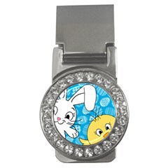 Easter Bunny And Chick  Money Clips (cz)  by Valentinaart