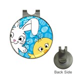 Easter bunny and chick  Hat Clips with Golf Markers Front