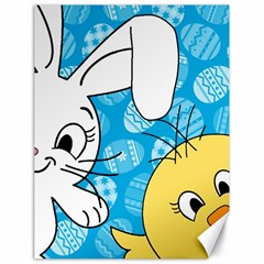 Easter bunny and chick  Canvas 18  x 24  