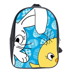 Easter bunny and chick  School Bags (XL) 