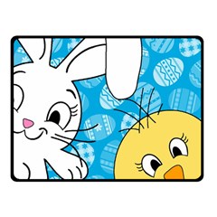 Easter bunny and chick  Double Sided Fleece Blanket (Small) 