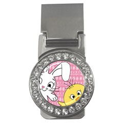 Easter Bunny And Chick  Money Clips (cz)  by Valentinaart