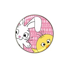 Easter Bunny And Chick  Hat Clip Ball Marker by Valentinaart