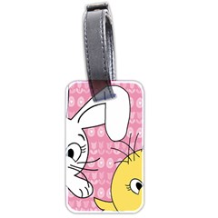 Easter Bunny And Chick  Luggage Tags (two Sides) by Valentinaart