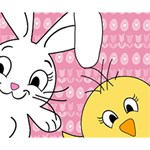 Easter bunny and chick  Deluxe Canvas 14  x 11  14  x 11  x 1.5  Stretched Canvas