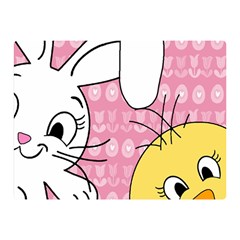 Easter Bunny And Chick  Double Sided Flano Blanket (mini)  by Valentinaart