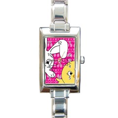 Easter Rectangle Italian Charm Watch by Valentinaart