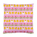 Easter - chick and tulips Standard Cushion Case (Two Sides) Front