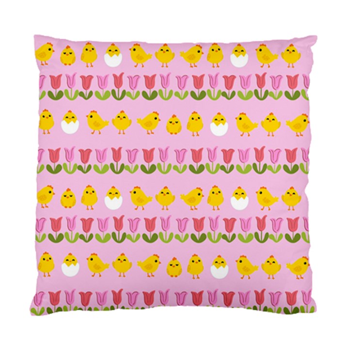 Easter - chick and tulips Standard Cushion Case (Two Sides)