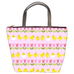 Easter - Chick And Tulips Bucket Bags