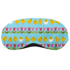 Easter - Chick And Tulips Sleeping Masks by Valentinaart