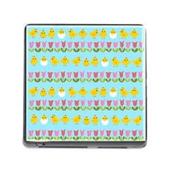 Easter - Chick And Tulips Memory Card Reader (square) by Valentinaart