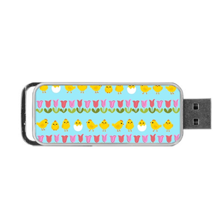 Easter - chick and tulips Portable USB Flash (Two Sides)