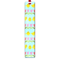 Easter - Chick And Tulips Large Book Marks by Valentinaart