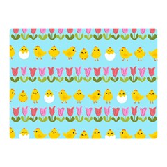 Easter - Chick And Tulips Double Sided Flano Blanket (mini)  by Valentinaart