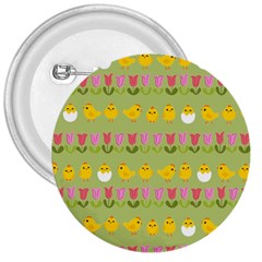 Easter - Chick And Tulips 3  Buttons by Valentinaart