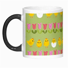 Easter - Chick And Tulips Morph Mugs by Valentinaart