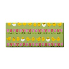 Easter - Chick And Tulips Cosmetic Storage Cases by Valentinaart