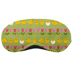 Easter - Chick And Tulips Sleeping Masks by Valentinaart