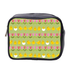 Easter - Chick And Tulips Mini Toiletries Bag 2-side by Valentinaart