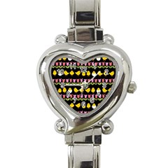 Easter - Chick And Tulips Heart Italian Charm Watch by Valentinaart