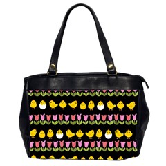 Easter - Chick And Tulips Office Handbags (2 Sides)  by Valentinaart