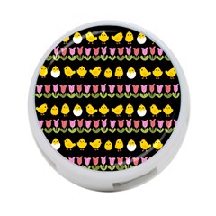 Easter - Chick And Tulips 4-port Usb Hub (one Side) by Valentinaart