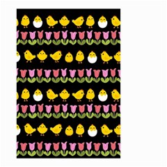 Easter - Chick And Tulips Small Garden Flag (two Sides) by Valentinaart