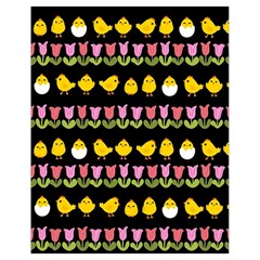 Easter - Chick And Tulips Drawstring Bag (small) by Valentinaart