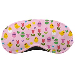 Easter - Chick And Tulips Sleeping Masks by Valentinaart