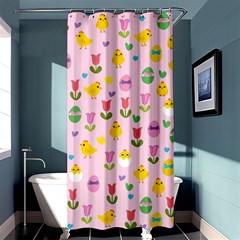 Easter - Chick And Tulips Shower Curtain 36  X 72  (stall)  by Valentinaart