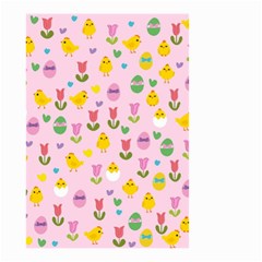 Easter - Chick And Tulips Small Garden Flag (two Sides) by Valentinaart