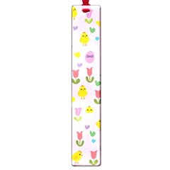 Easter - Chick And Tulips Large Book Marks by Valentinaart