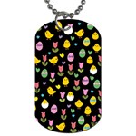 Easter - chick and tulips Dog Tag (Two Sides) Back